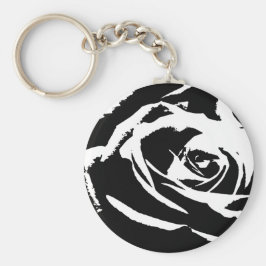 Achtergestelde Roos Art Sleutelhanger