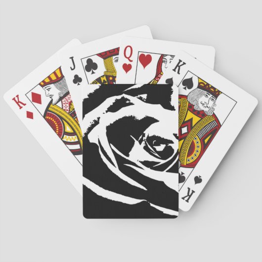 Achtergestelde Roos Art Speelkaarten (Achterkant)