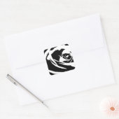 Achtergestelde Roos Art Vierkante Sticker (Envelop)