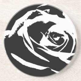 Achtergestelde Roos Art Zandsteen Onderzetter