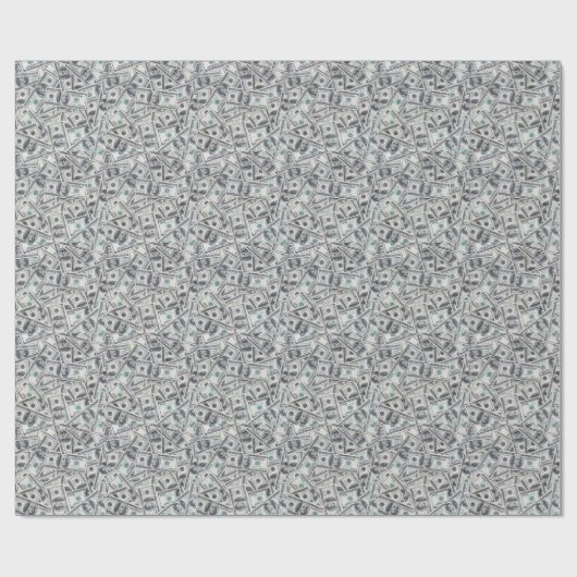 Achtergrond 100 dollarbiljetten. cadeaupapier (Vlak)