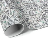 Achtergrond 100 dollarbiljetten. cadeaupapier (Rol Hoek)