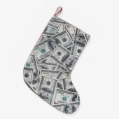 Achtergrond 100 dollarbiljetten. kleine kerstsok (Voorkant (Hangend))