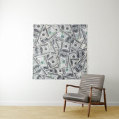 Achtergrond 100 dollarbiljetten. wandkleed (In Situ (horizontaal))