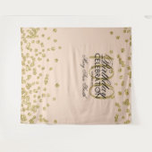 Achtergrond 100ste verjaardag Goud Roze Confetti Wandkleed (Voorkant (horizontaal))