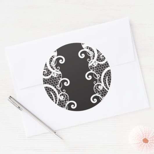 Achtergrond 1 ronde sticker (Envelop)