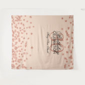 Achtergrond 30e verjaardag Roze Goud Blush Confett Wandkleed (Voorkant (horizontaal))