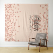 Achtergrond 30e verjaardag Roze Gouden Blush Confe Wandkleed (In Situ (horizontaal))