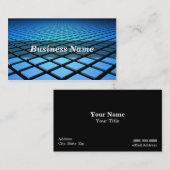 Achtergrond 3D Blue Tiles Visitekaartje (Voorkant / Achterkant)