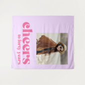 Achtergrond 40e verjaardag gejuich, retro paarse wandkleed (Voorkant (horizontaal))