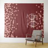 Achtergrond 50e verjaardag Rose Goud Bruiloft Conf Wandkleed (In Situ (horizontaal))