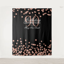 Achtergrond 90ste verjaardag Roze Goud Zwart Confe