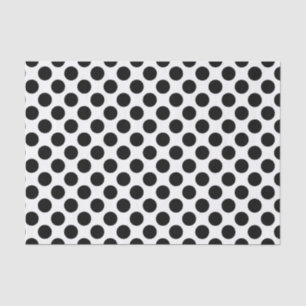 Achtergrond aanpassen: B&W Polka Dots Pattern Tissuepapier