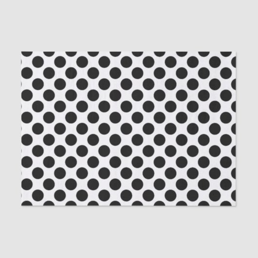 Achtergrond aanpassen: B&W Polka Dots Pattern Tissuepapier (Voorkant)