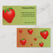 Achtergrond aardbei visitekaartje (Voorkant / Achterkant)