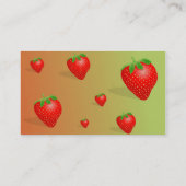 Achtergrond aardbei visitekaartje (Achterkant)