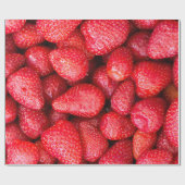 Achtergrond aardbeien cadeaupapier (Vlak)