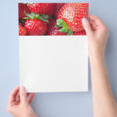 Achtergrond aardbeien flyer (Hand)