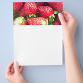 Achtergrond aardbeien flyer (Hand)