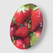 Achtergrond aardbeien grote klok (Hoek)