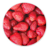 Achtergrond aardbeien keramische knop (Voorkant)