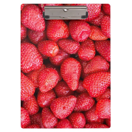 Achtergrond aardbeien klembord (Voorkant)