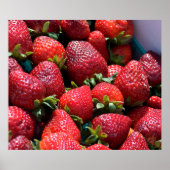 Achtergrond aardbeien poster (Voorkant)