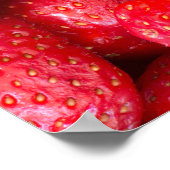 Achtergrond aardbeien poster (Hoek)