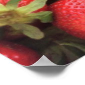 Achtergrond aardbeien poster (Hoek)