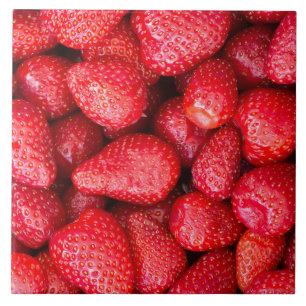 Achtergrond aardbeien tegeltje