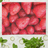 Achtergrond aardbeien theedoek (Gevouwen)