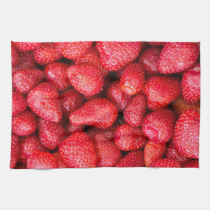 Achtergrond aardbeien theedoek