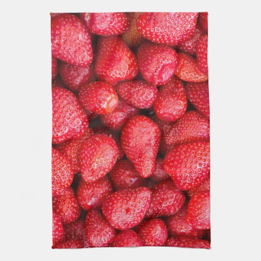 Achtergrond aardbeien theedoek (Verticaal)