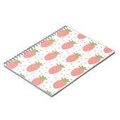 Achtergrond aardbeien voor vruchten notitieboek (Linkerzijde)