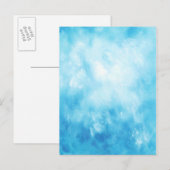 Achtergrond abstracte handtekening Waterverf: blau Briefkaart (Voorkant / Achterkant)