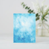 Achtergrond abstracte handtekening Waterverf: blau Briefkaart (Staand voorkant)