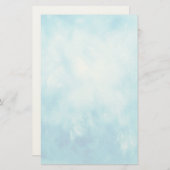 Achtergrond abstracte handtekening Waterverf: Blau Briefpapier (Voorkant / Achterkant)