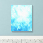 Achtergrond abstracte handtekening Waterverf: blau Canvas Afdruk (Insitu (Houten vloer))