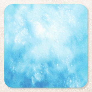 Achtergrond abstracte handtekening Waterverf: Blau Kartonnen Onderzetters