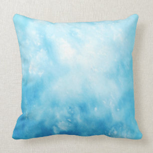 Achtergrond abstracte handtekening Waterverf: Blau Kussen