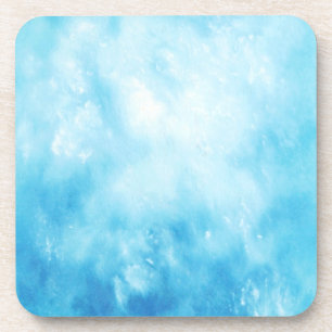 Achtergrond abstracte handtekening Waterverf: Blau Onderzetter