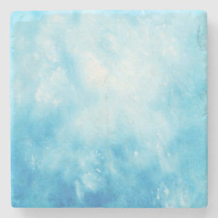 Achtergrond abstracte handtekening Waterverf: Blau Stenen Onderzetter