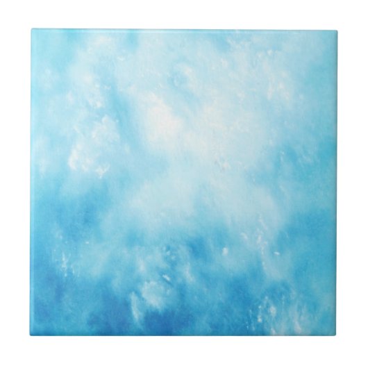 Achtergrond abstracte handtekening Waterverf: Blau Tegeltje (Voorkant)