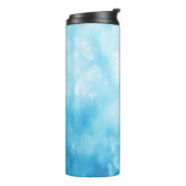 Achtergrond abstracte handtekening Waterverf: Blau Thermosbeker (Gedraaid links)