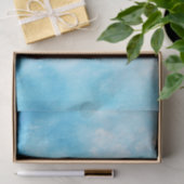 Achtergrond abstracte handtekening Waterverf: Blau Tissuepapier (Geschenk)