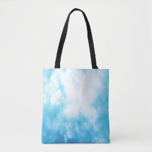 Achtergrond abstracte handtekening Waterverf: Blau Tote Bag