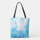 Achtergrond abstracte handtekening Waterverf: Blau Tote Bag (Achterkant)
