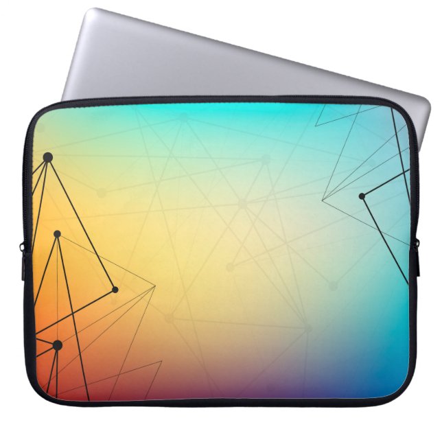 Achtergrond abstracte lijn laptop sleeve (Voorkant)
