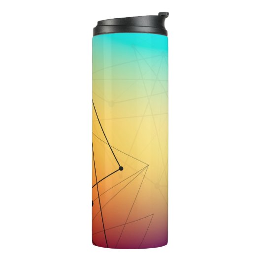 Achtergrond abstracte lijn thermosbeker (Gedraaid links)