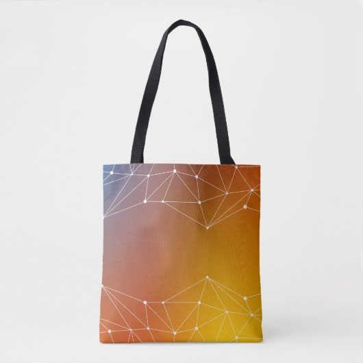 Achtergrond abstracte lijn tote bag (Voorkant)